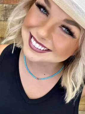 Crockett Turquoise Beaded Short Necklace
