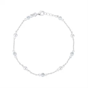 Cubic Zirconia Bracelet - Sterling Silver