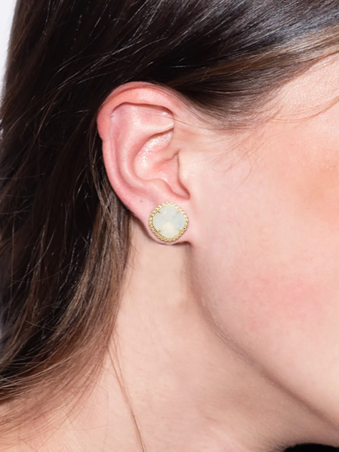 Cushion-Cut Solitaire Stud Earrings - EBX10BGWO