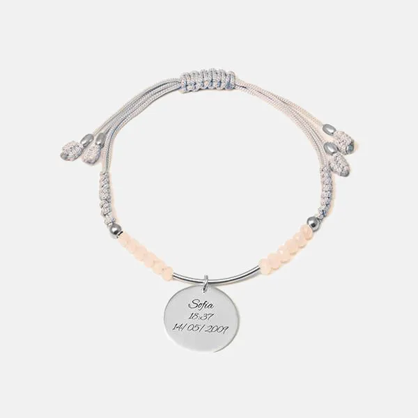 Custom Dream Pink Silver Bracelet