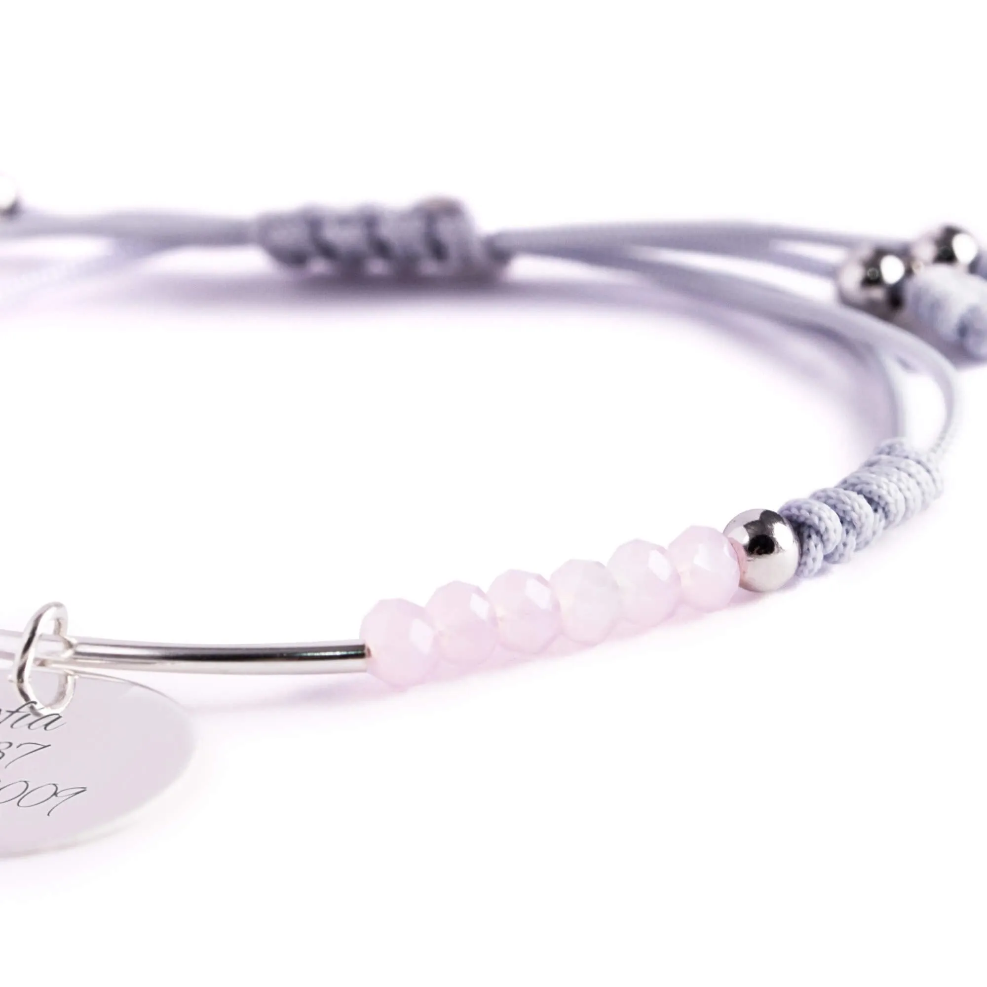 Custom Dream Pink Silver Bracelet