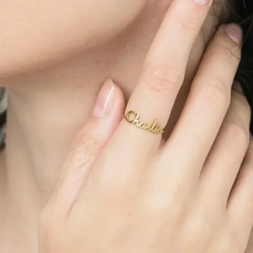 Custom Ring - Personalized Ring - Customized Name Ring for Women - Gift for Her Girlfriend Wife Mom - Birthday Anniversary Present Stackable
