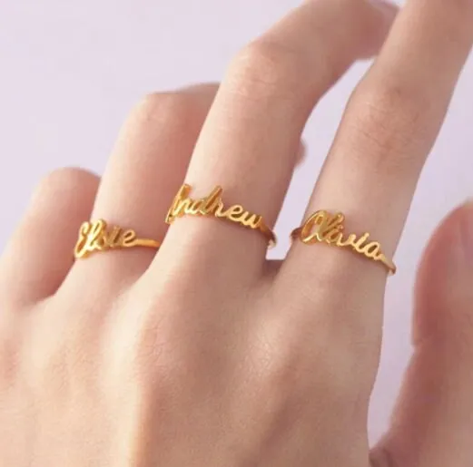 Custom Ring - Personalized Ring - Customized Name Ring for Women - Gift for Her Girlfriend Wife Mom - Birthday Anniversary Present Stackable