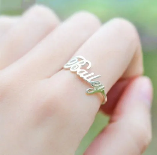 Custom Ring - Personalized Ring - Customized Name Ring for Women - Gift for Her Girlfriend Wife Mom - Birthday Anniversary Present Stackable