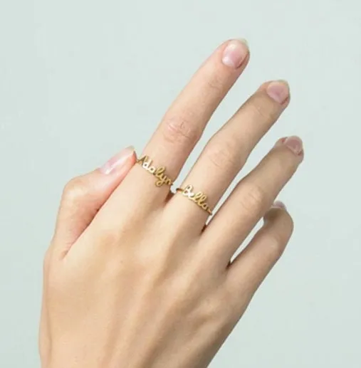 Custom Ring - Personalized Ring - Customized Name Ring for Women - Gift for Her Girlfriend Wife Mom - Birthday Anniversary Present Stackable