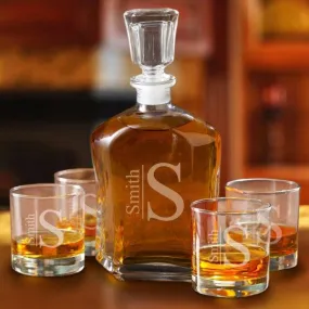 Decanter set with 4 low balls