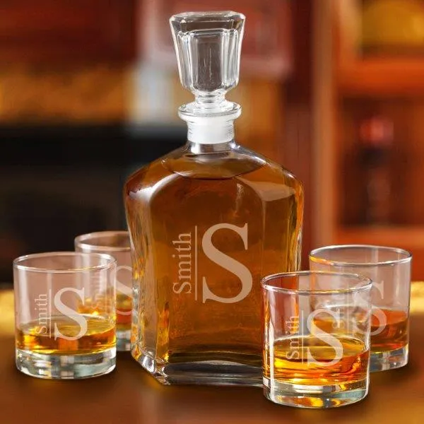 Decanter set with 4 low balls