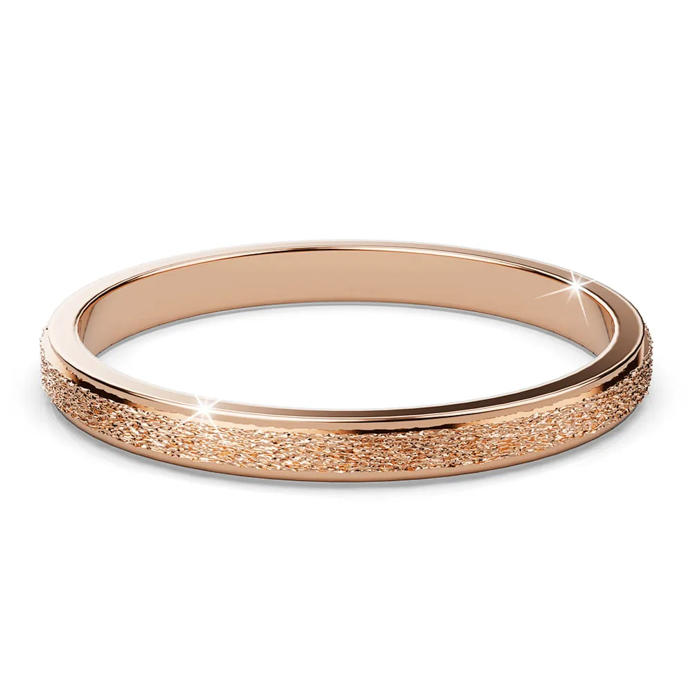 Deva Glitter Textured Stacker Ring