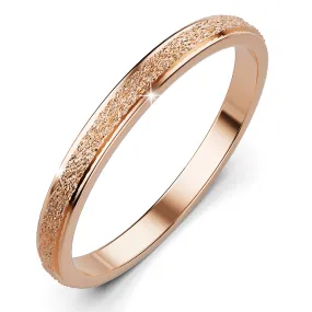 Deva Glitter Textured Stacker Ring