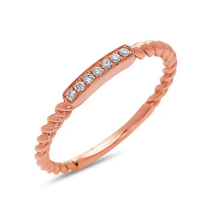 Diamond Twisted Ring