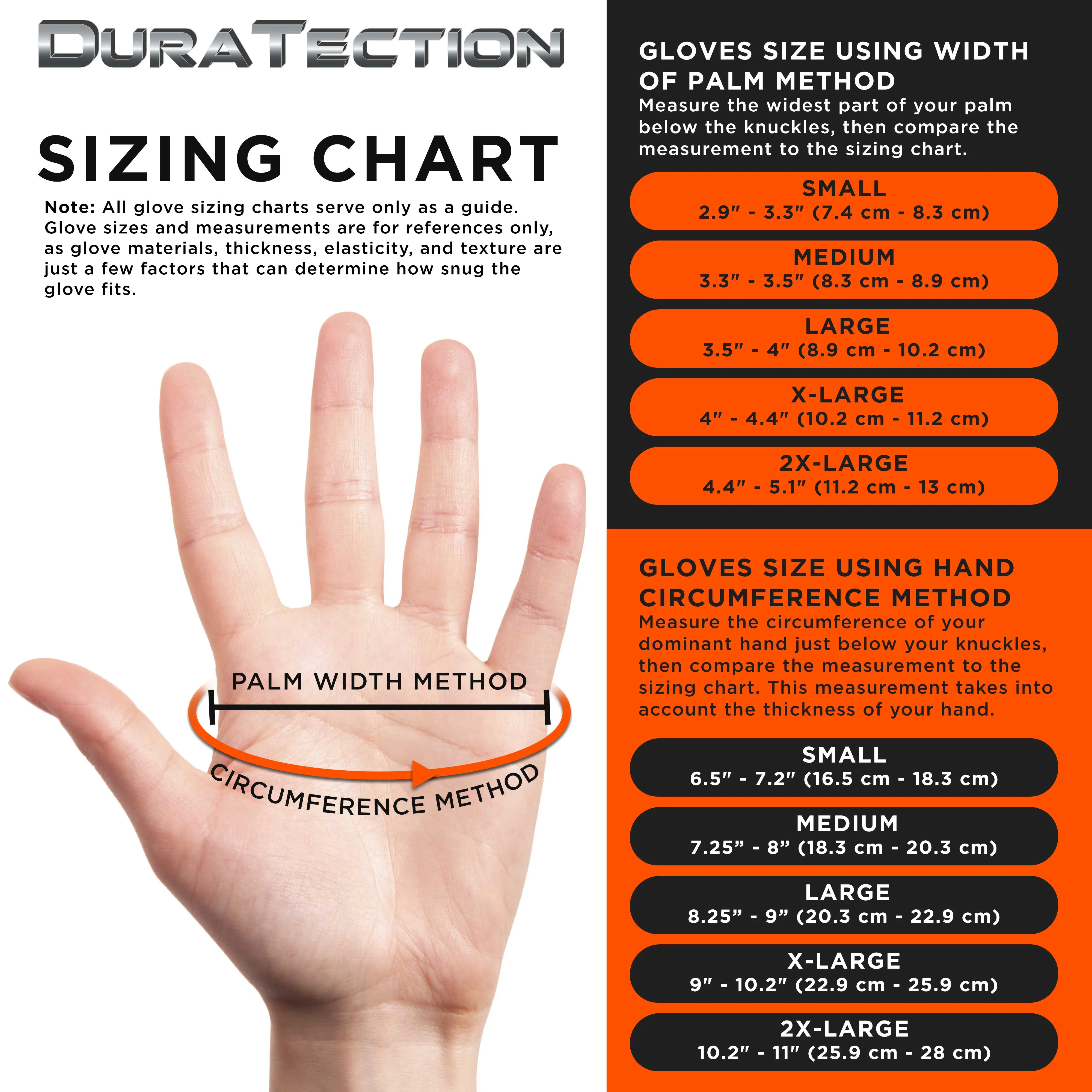 Duratection 8 Mil Orange Super Duty Diamond Textured Nitrile Disposable Gloves, Box of 100, XX-Large - Latex Free, Powder Free, Food Safe, Safety Protection Work Gloves