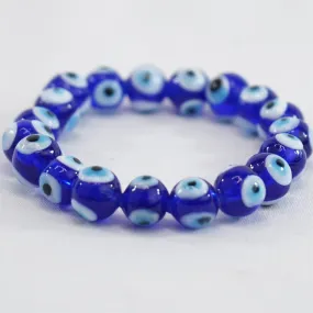 Elegant Glass Evil Eye Stretch Bracelet: Classic Protection
