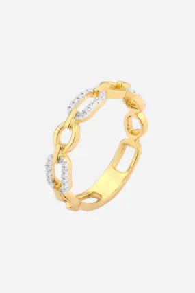 Ella Stein Linked Forever To You Stackable Ring in Yellow Gold - Size 6