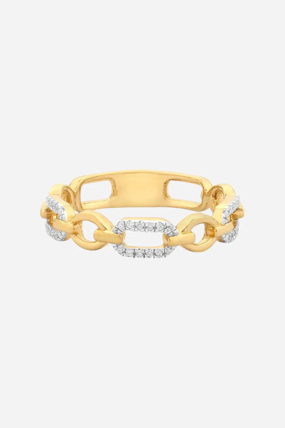 Ella Stein Linked Forever To You Stackable Ring in Yellow Gold - Size 6