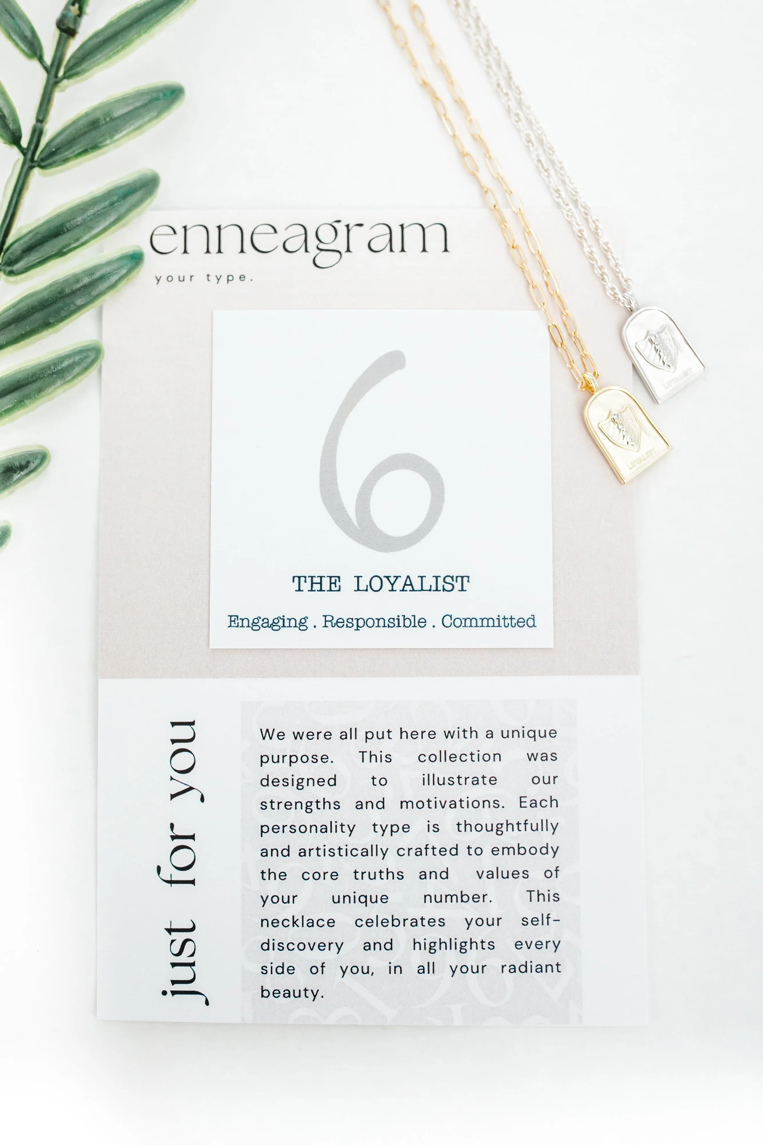 Enneagram Type Six Necklace { Silver   Gold }