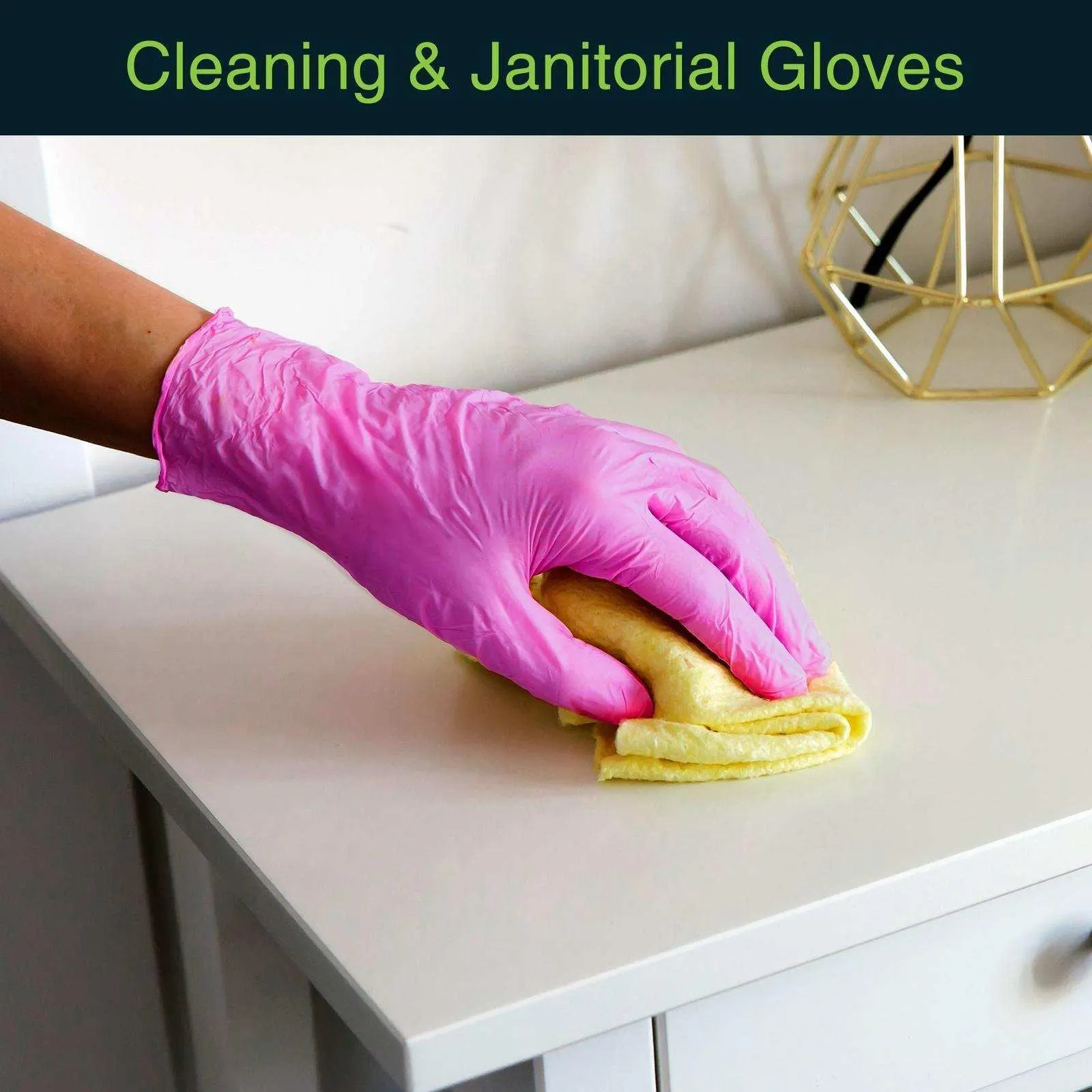 FifthPulse Hot Pink Disposable Nitrile Gloves