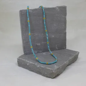 Gemstone and Gold Beaded Necklace