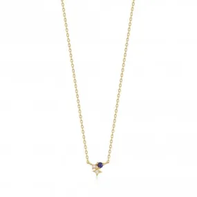 Gold Lapis Star Necklace N039-01G-L