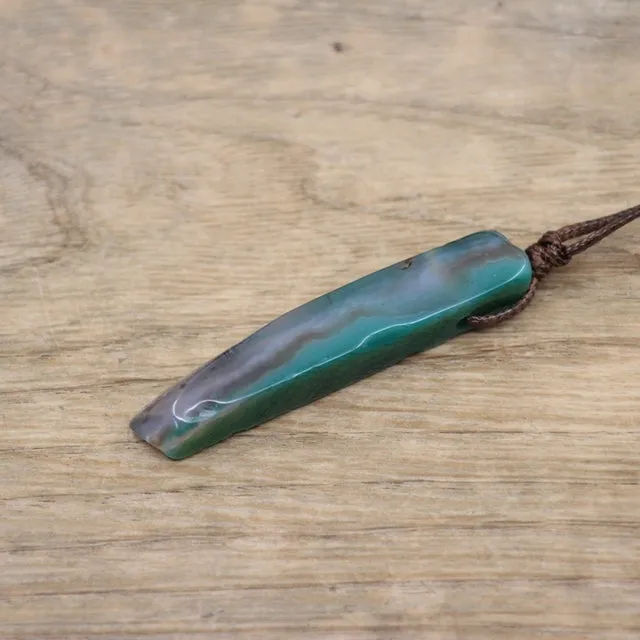 Healing Crystal Natural Stone Slice Pendants Necklace
