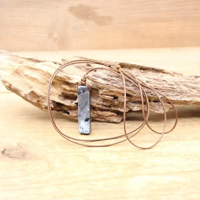 Healing Crystal Natural Stone Slice Pendants Necklace