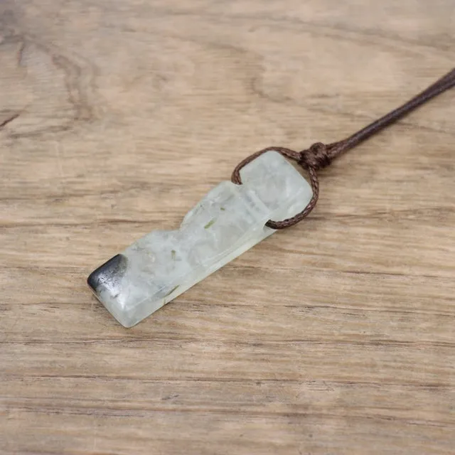 Healing Crystal Natural Stone Slice Pendants Necklace