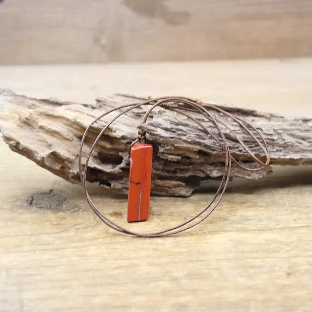 Healing Crystal Natural Stone Slice Pendants Necklace