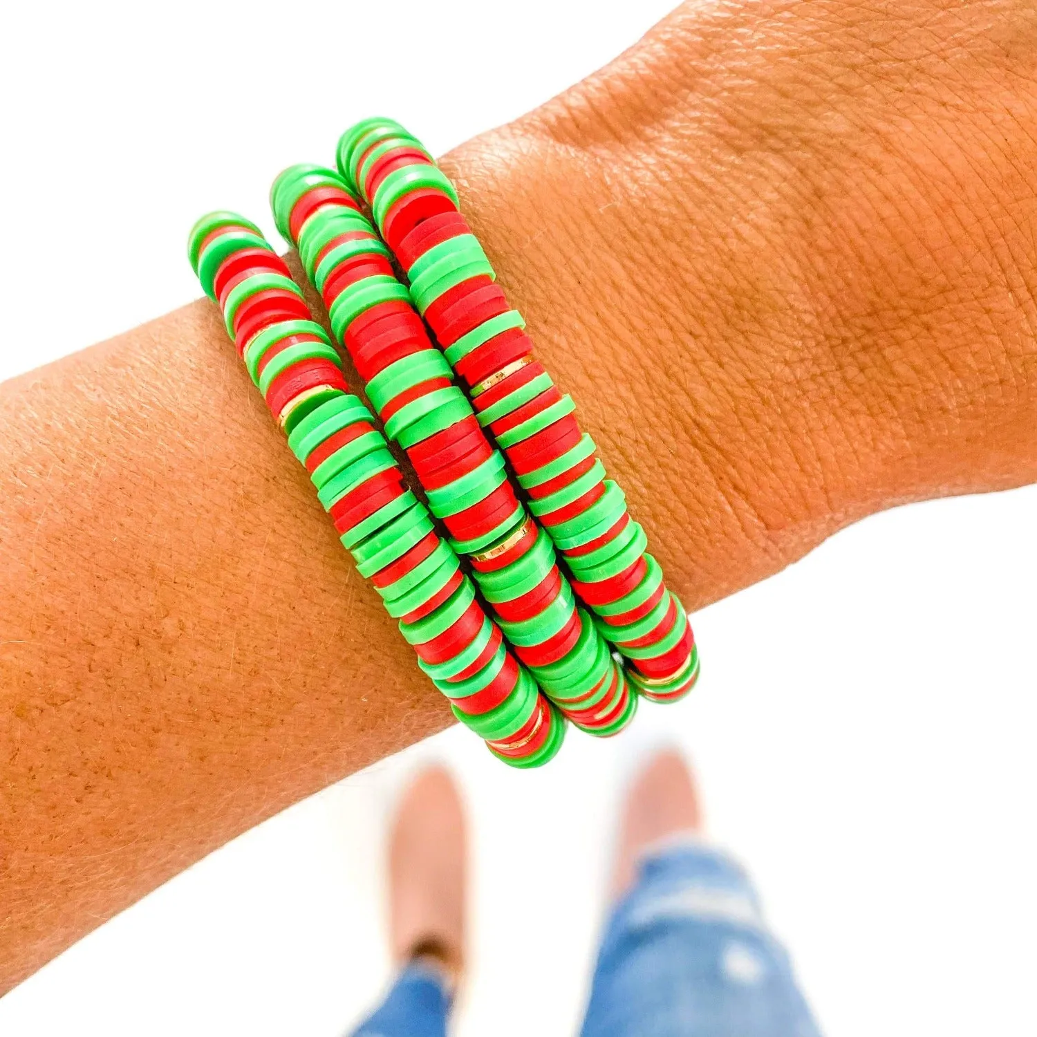 HEISHI BRACELET | RED & GREEN