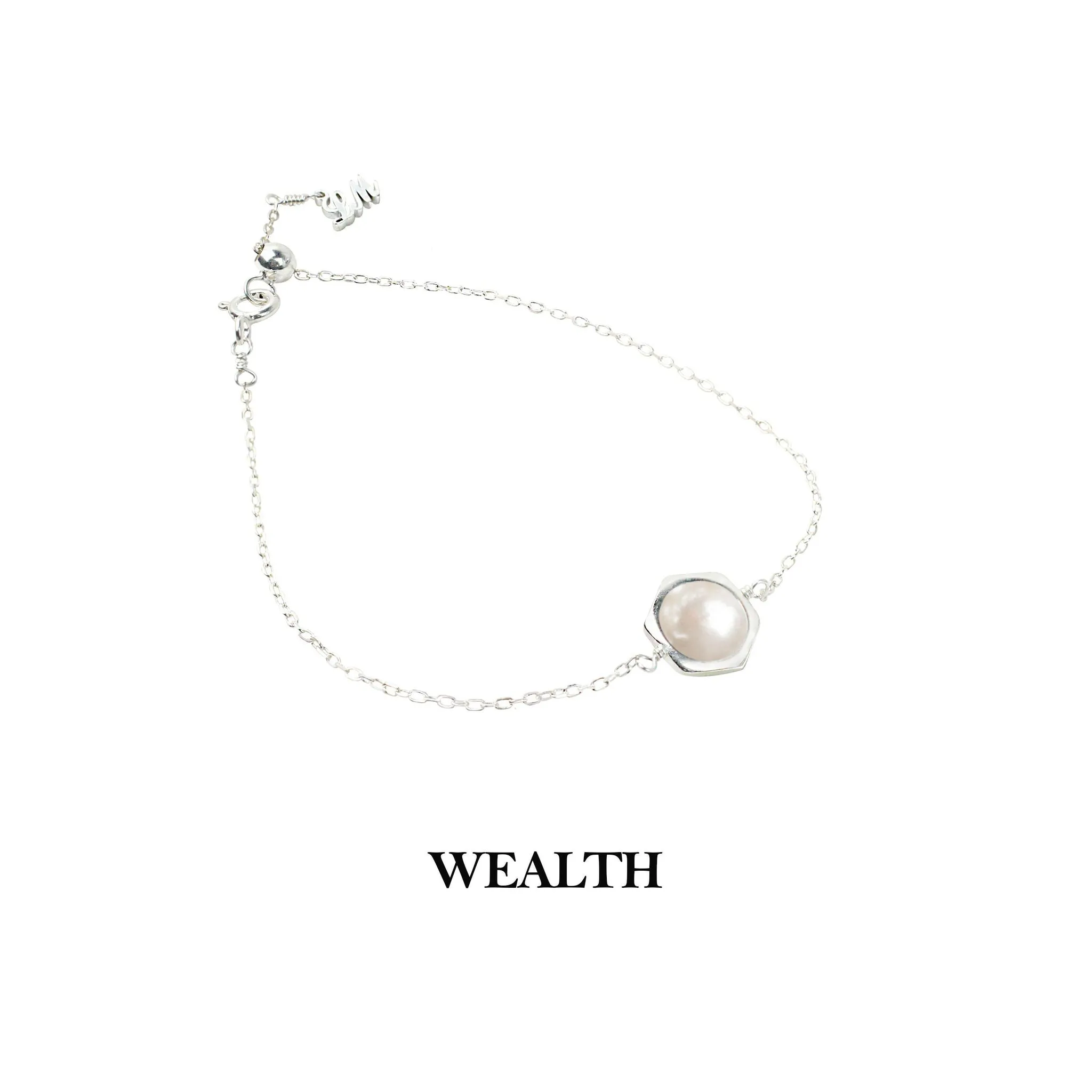[Hexagon] Real Pearl Bracelet