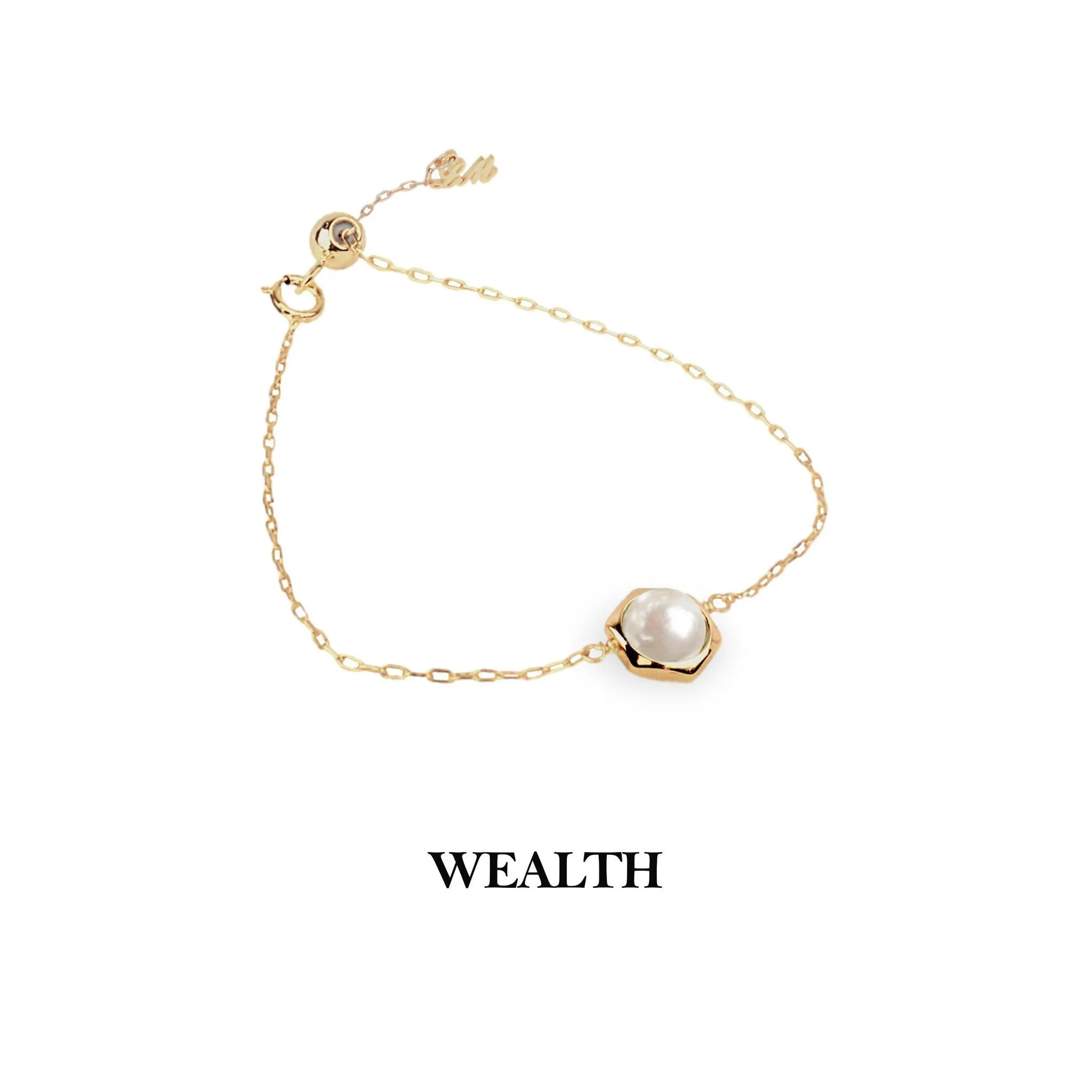[Hexagon] Real Pearl Bracelet
