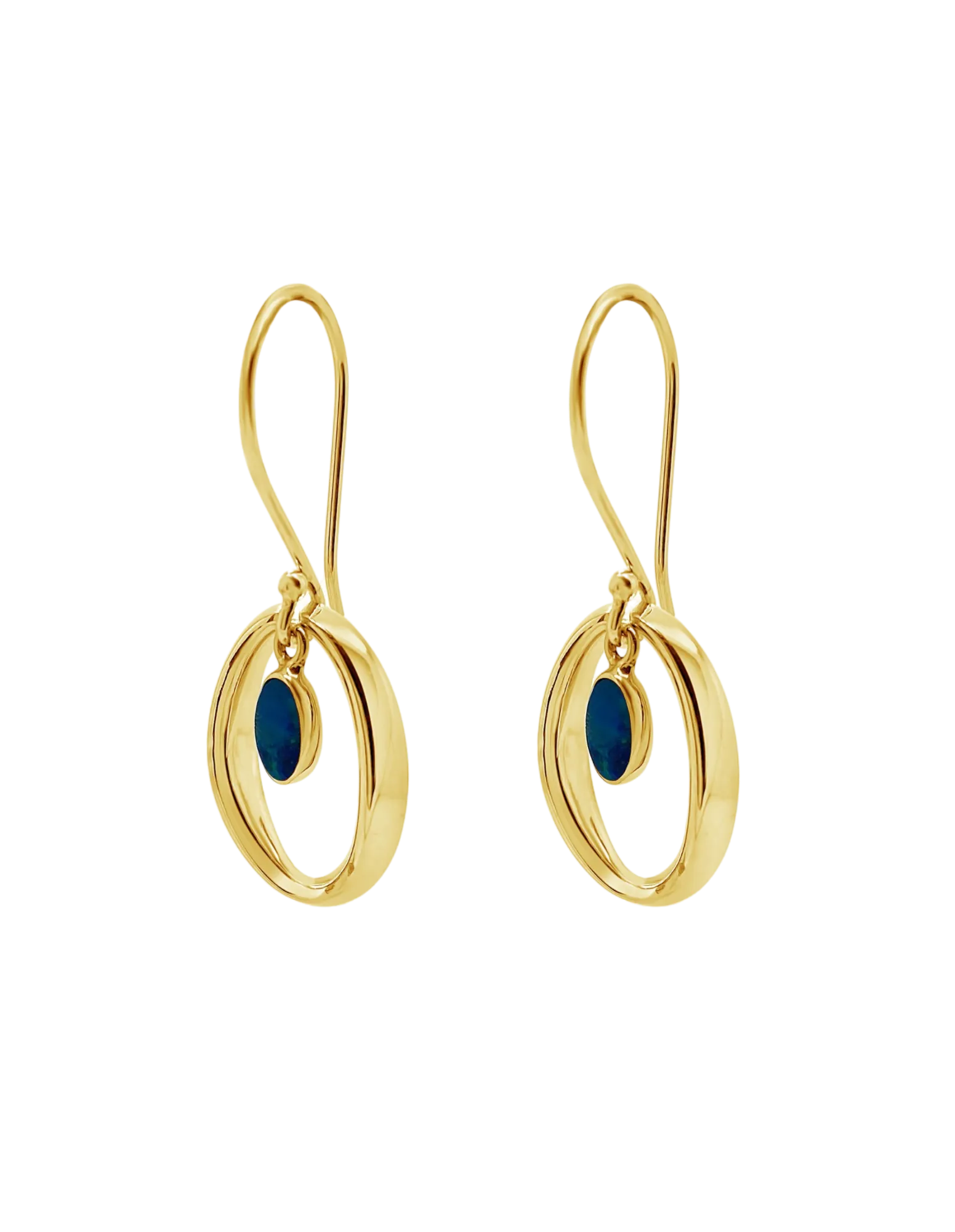Ichu Halo'D Opal Earrings - Gold