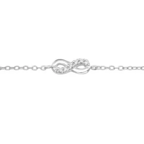 Infinity Silver Chain Bracelet
