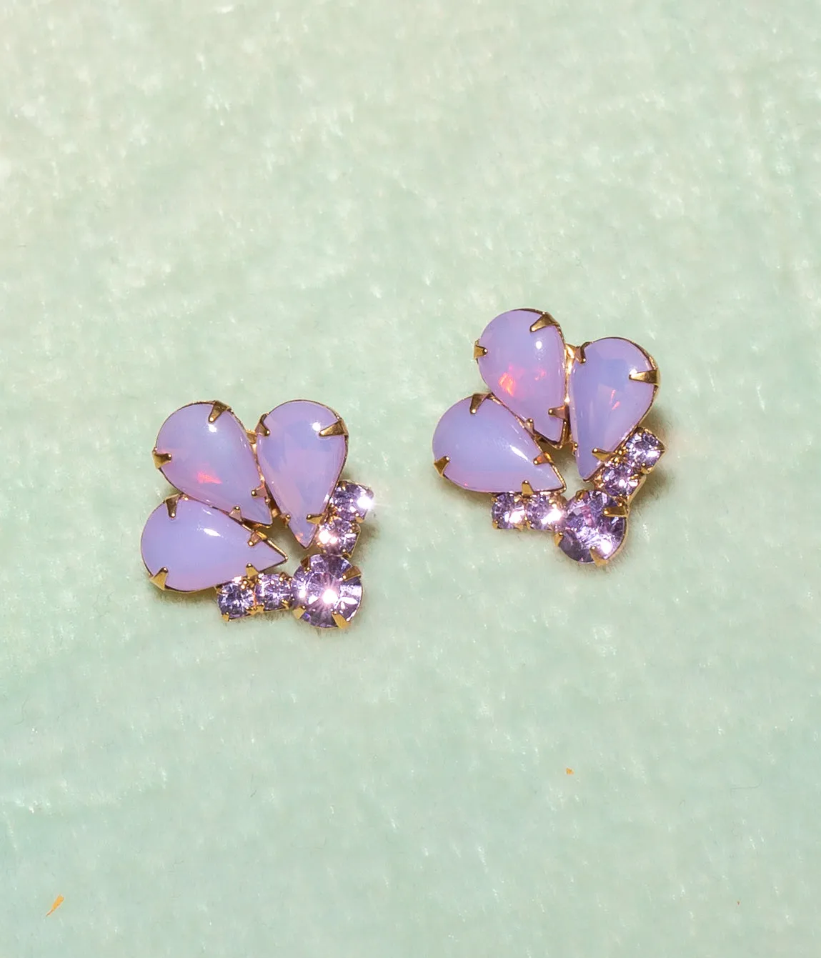 Iris Earrings in Violet Opal