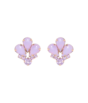Iris Earrings in Violet Opal