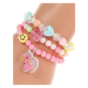JAB43994 - Unicorn Bead Stretch Bracelet Set