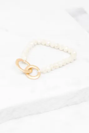 Just Like That Ivory Beaded Bracelet