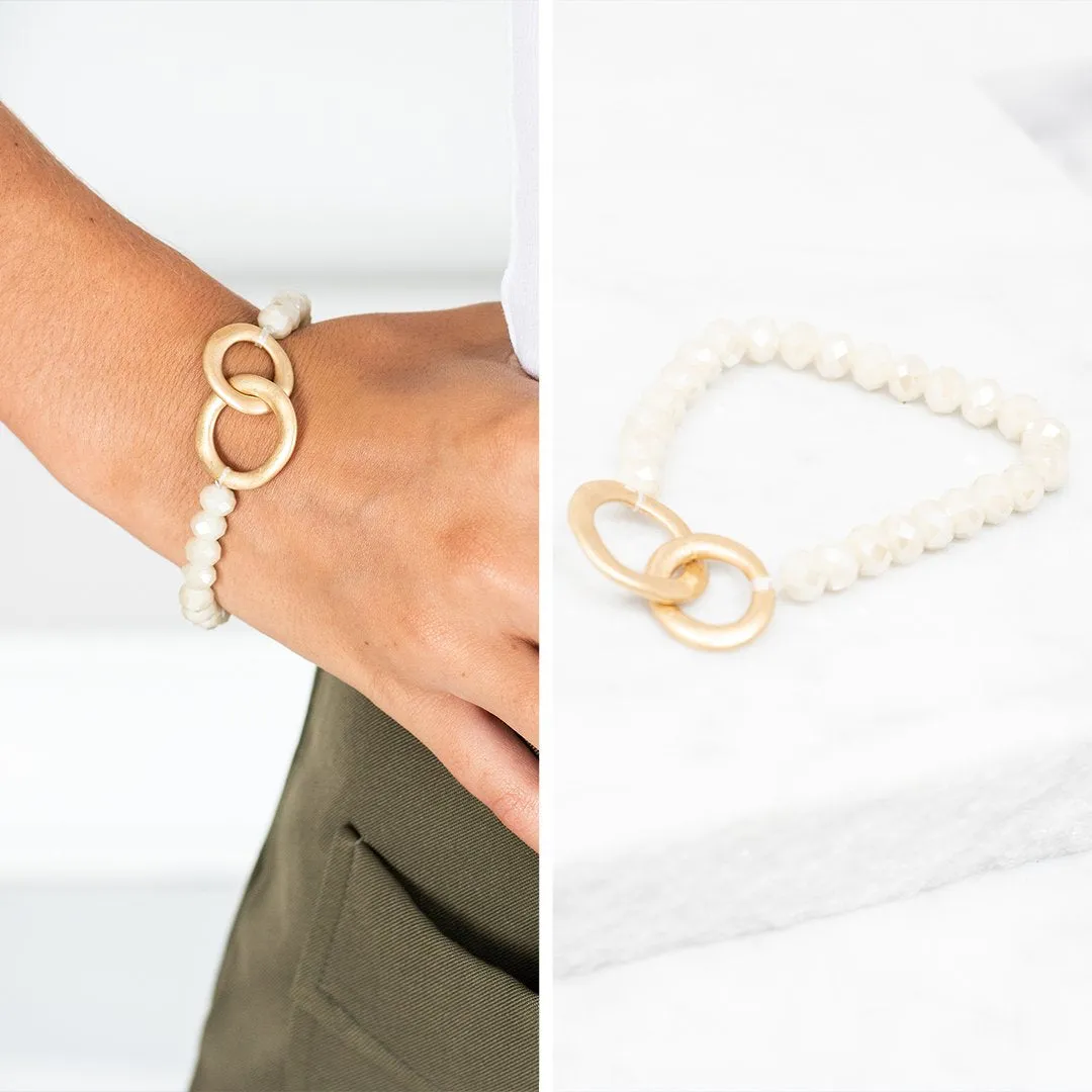 Just Like That Ivory Beaded Bracelet