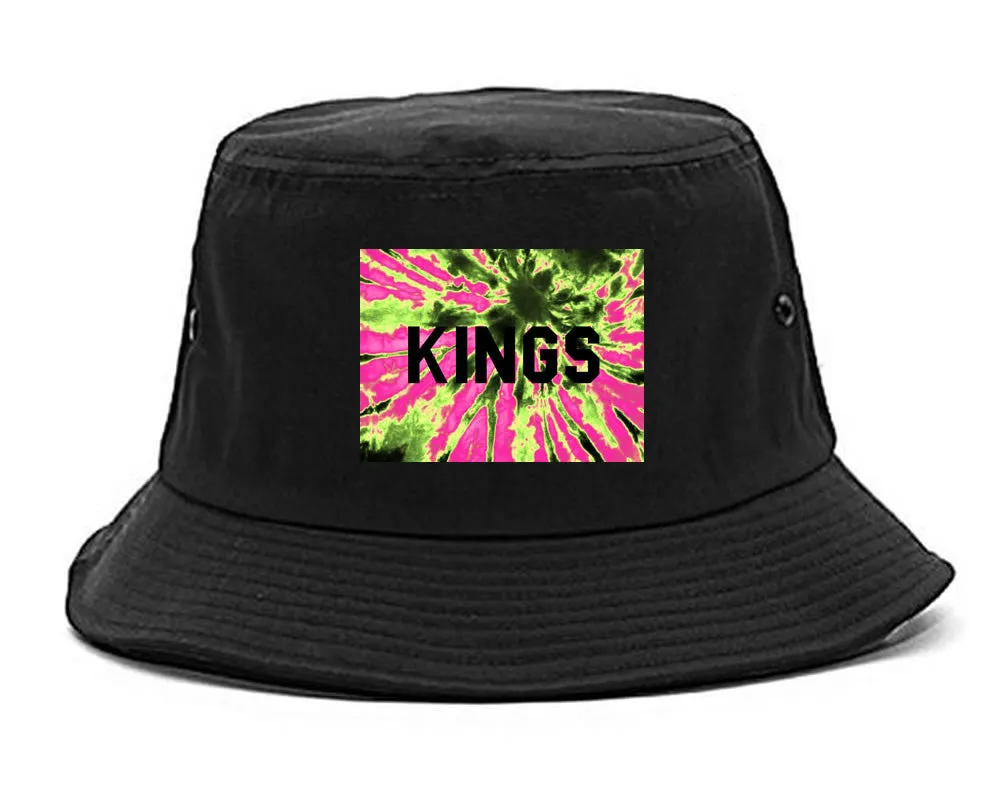 Kings Pink Tie Dye Logo Bucket Hat