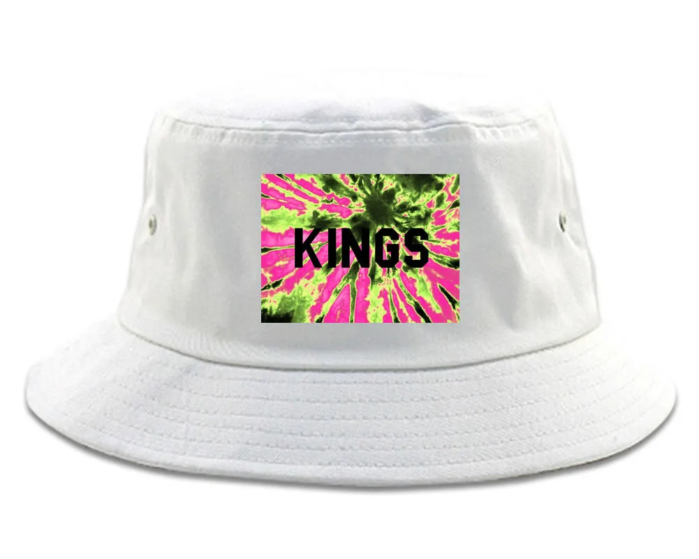 Kings Pink Tie Dye Logo Bucket Hat