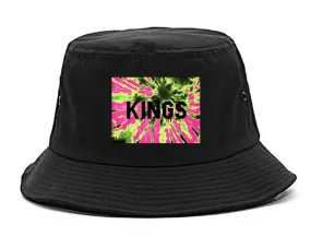 Kings Pink Tie Dye Logo Bucket Hat