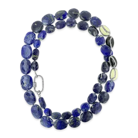 Lapis & Brown Diamond Necklace