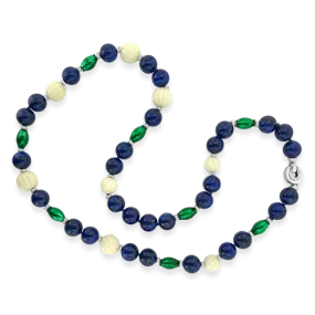 Lapis & Diamond Necklace