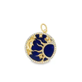 Lapis & Onyx Gold Celestial Charm