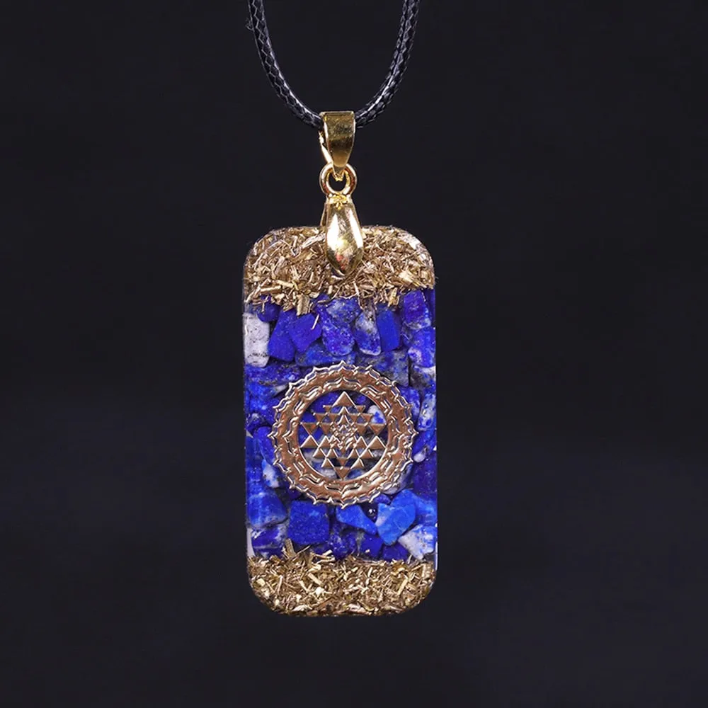 Lapis Resin Chakra Stone Necklace