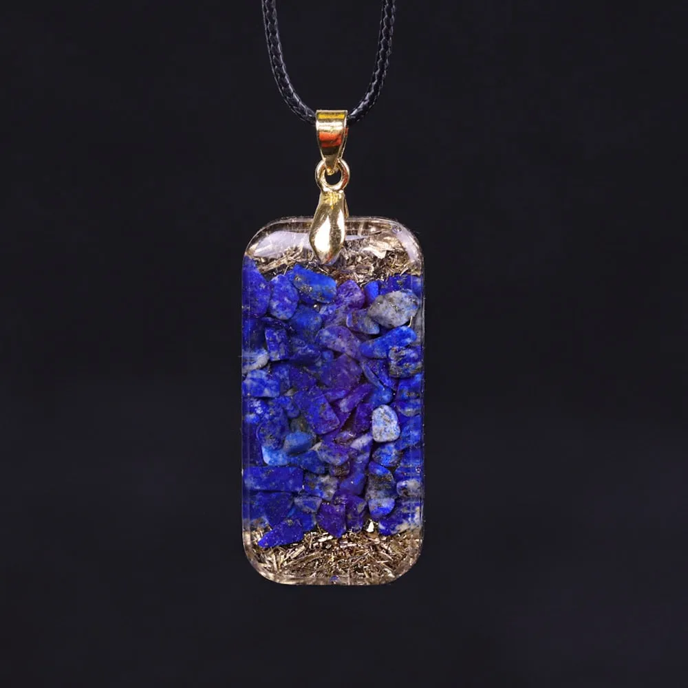 Lapis Resin Chakra Stone Necklace