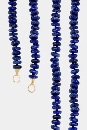 Lapis Strand Necklace, Yellow Gold Loops