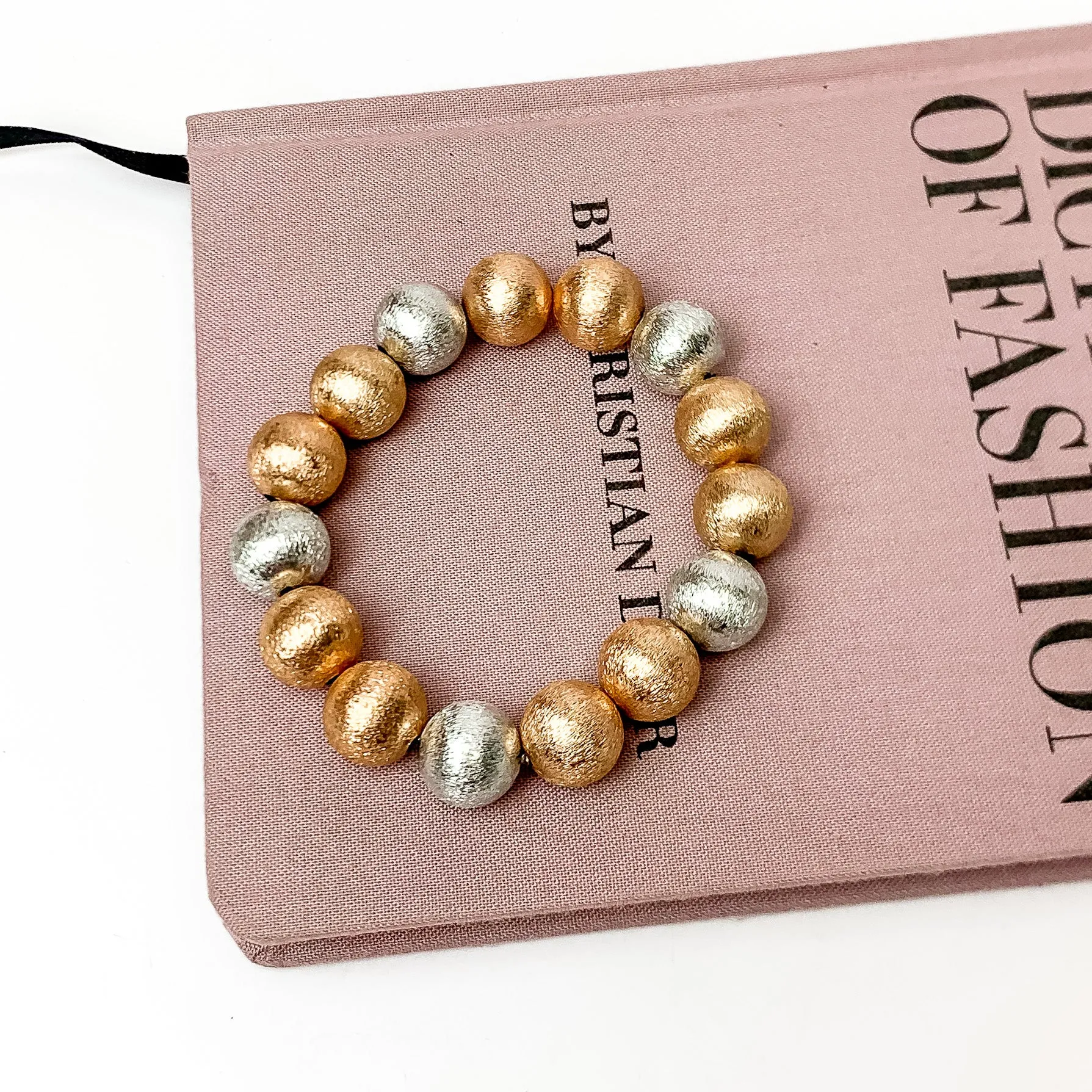 Large Mixed Metals Beaded Bracelet