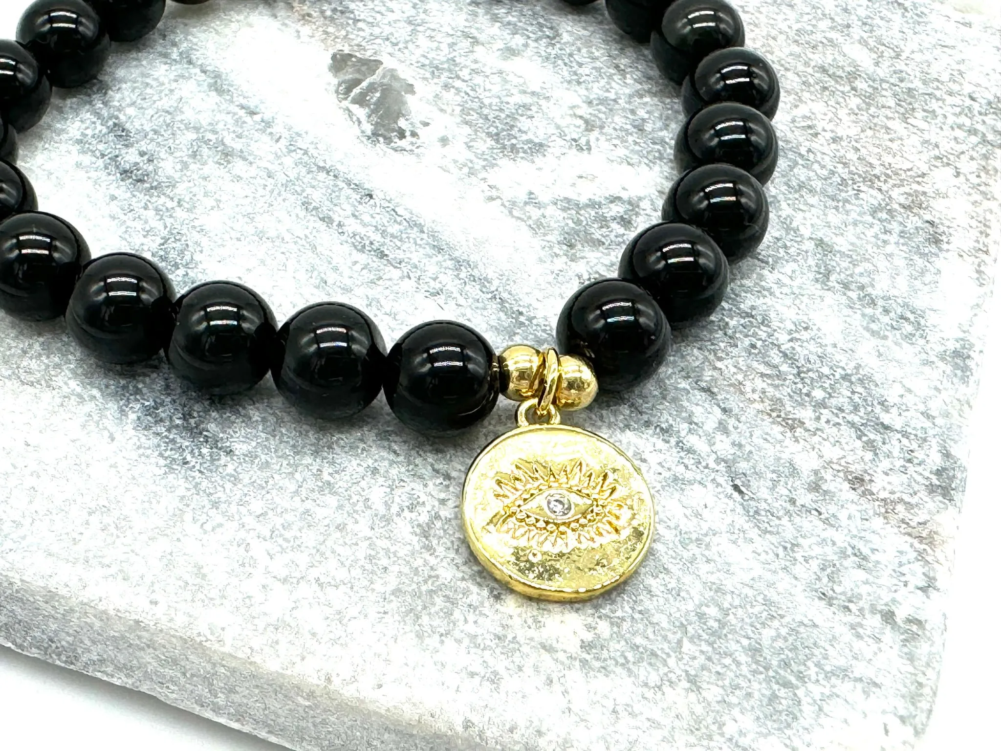 Lucky Eye Obsidian Crystal Bracelet