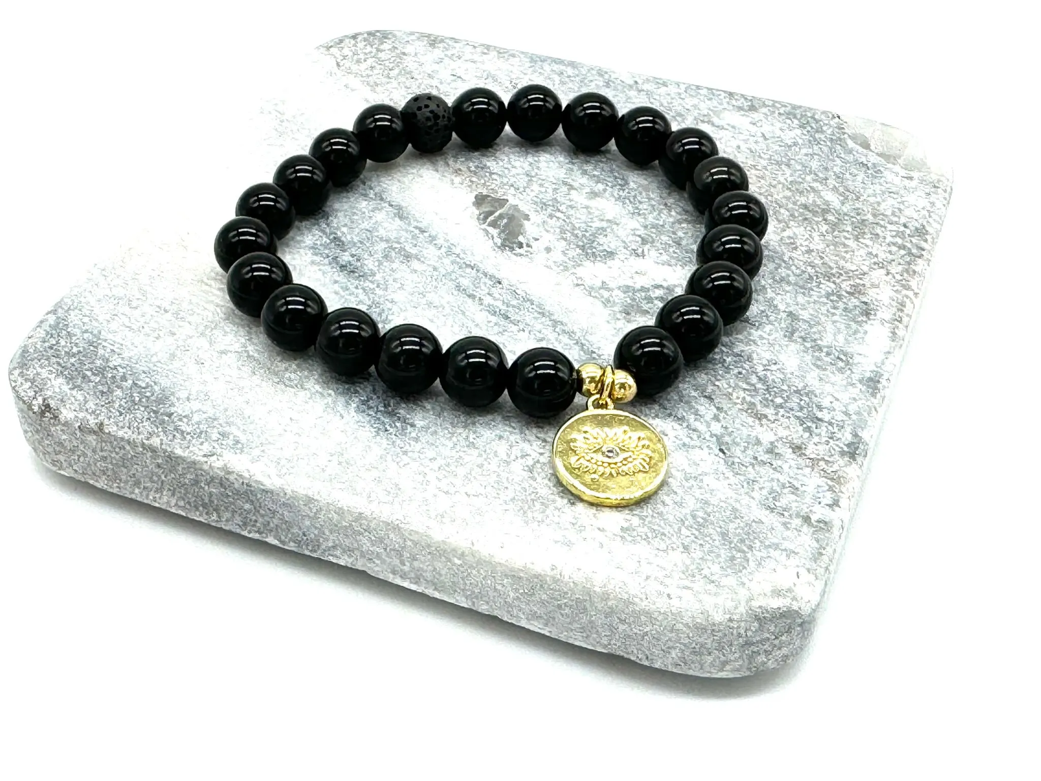 Lucky Eye Obsidian Crystal Bracelet