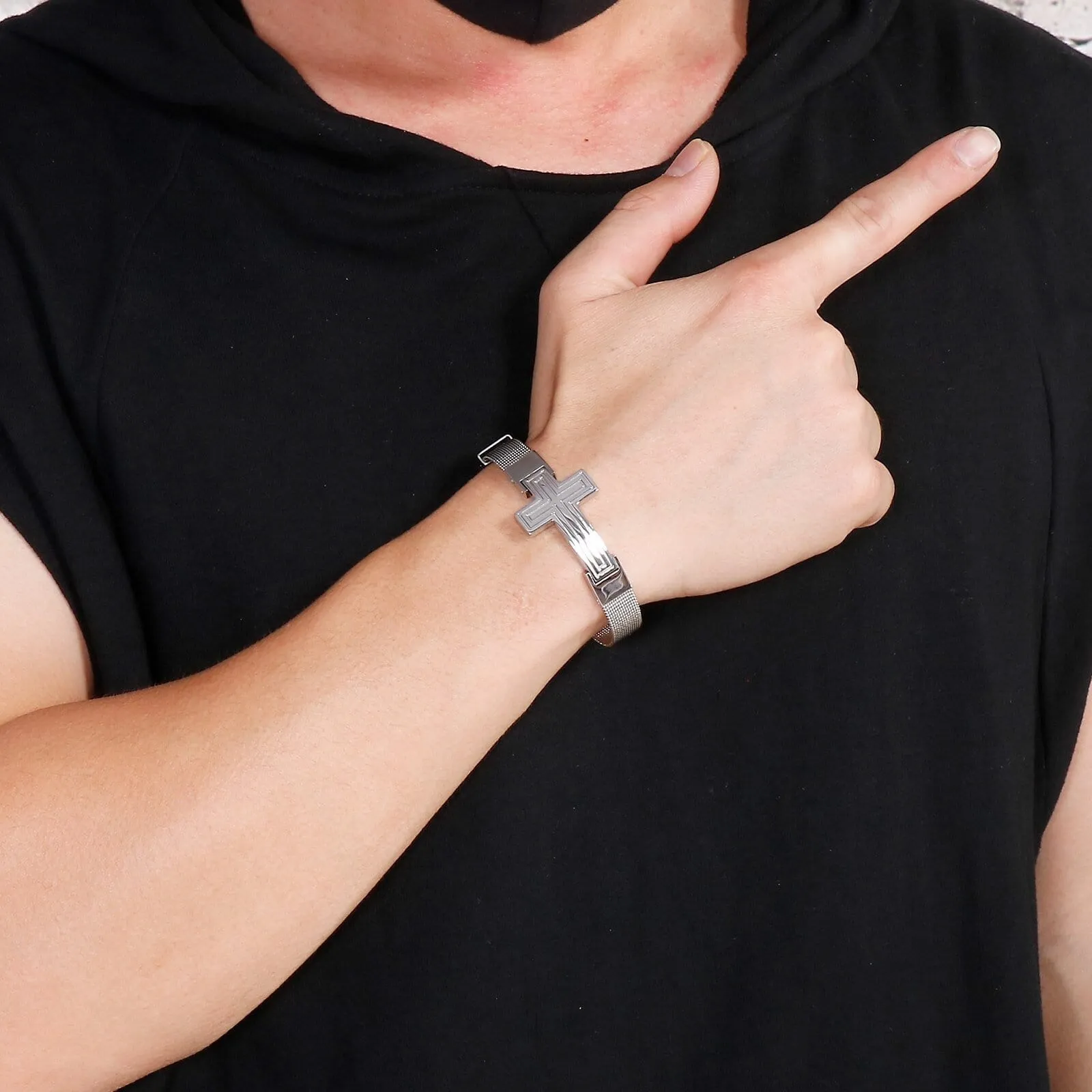 Men's Cross Bracelet <br> Watchband