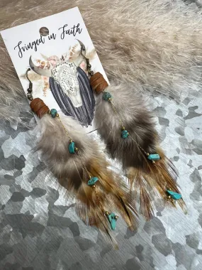 Mini Boho Feather Earrings
